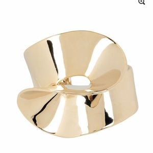 Etro brass twisted cuff bracelet.